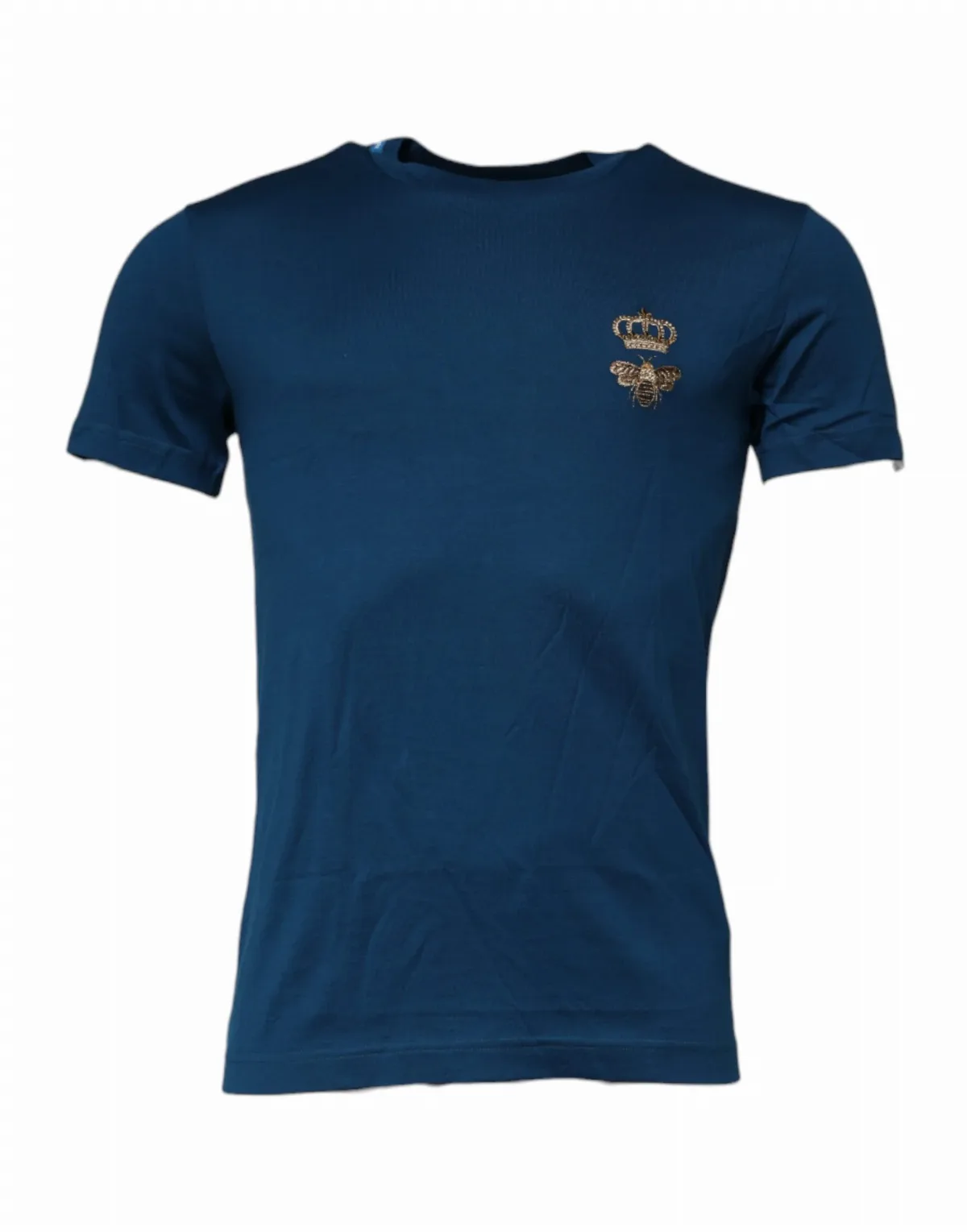 Crown Bee-Embroidered Cotton T-Shirt