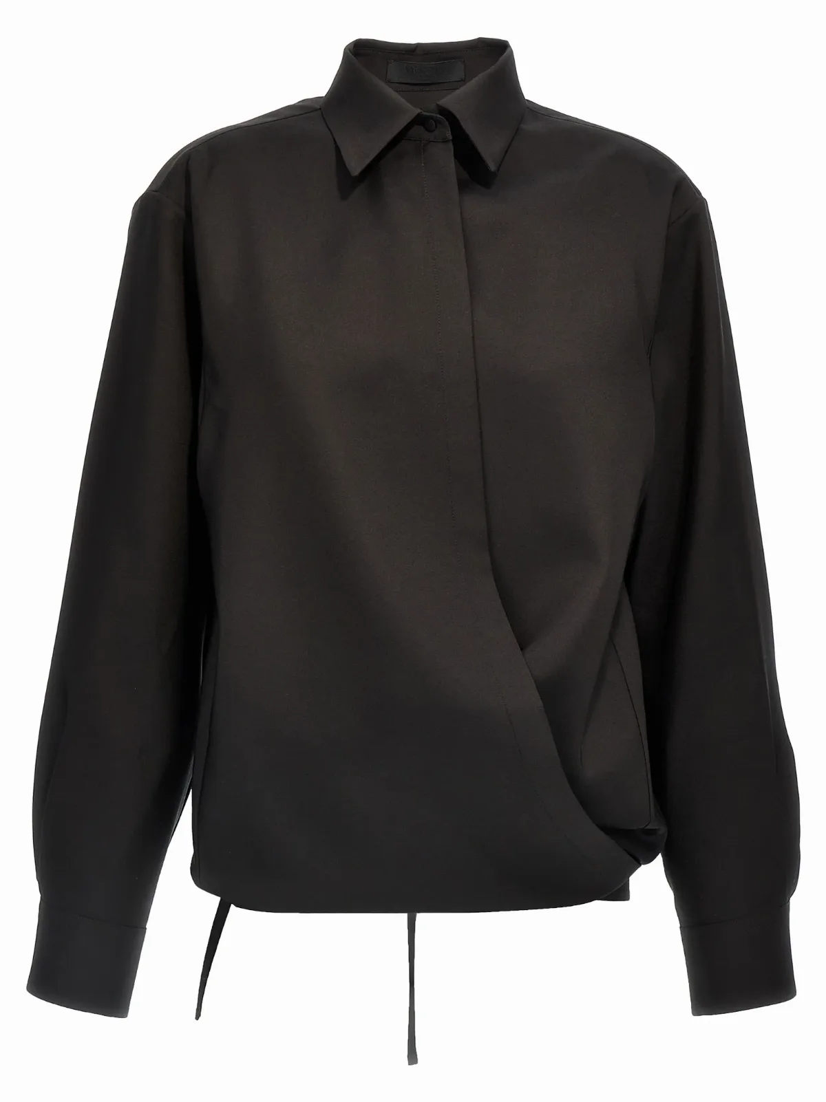 Wool Blend with Drawstring Blouse