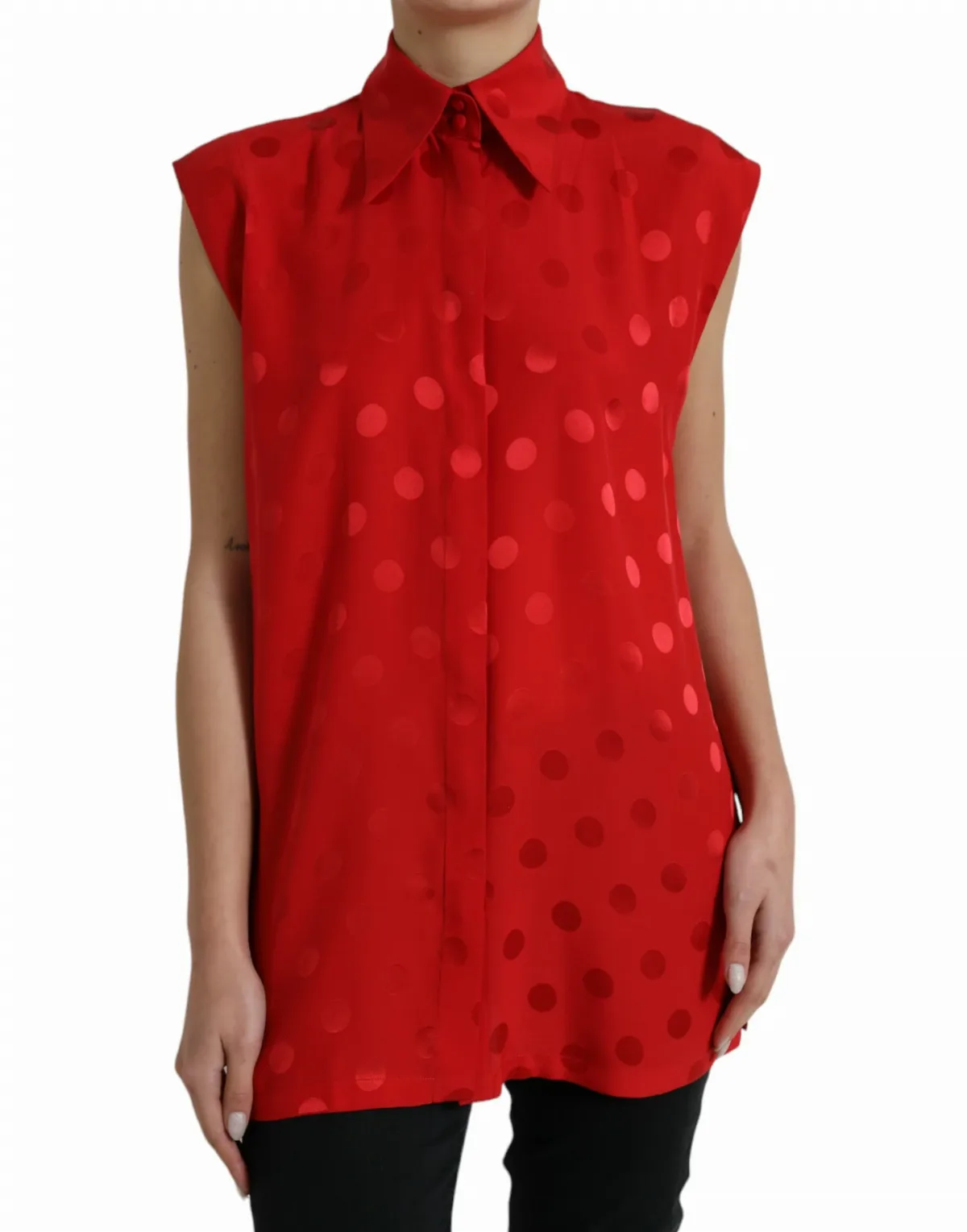 Polka Dot Silk Blouse