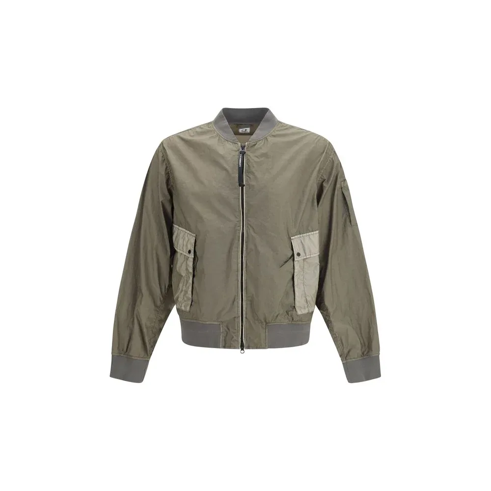 Bi-TM Mixed Lens Polyamide Bomber Jacket