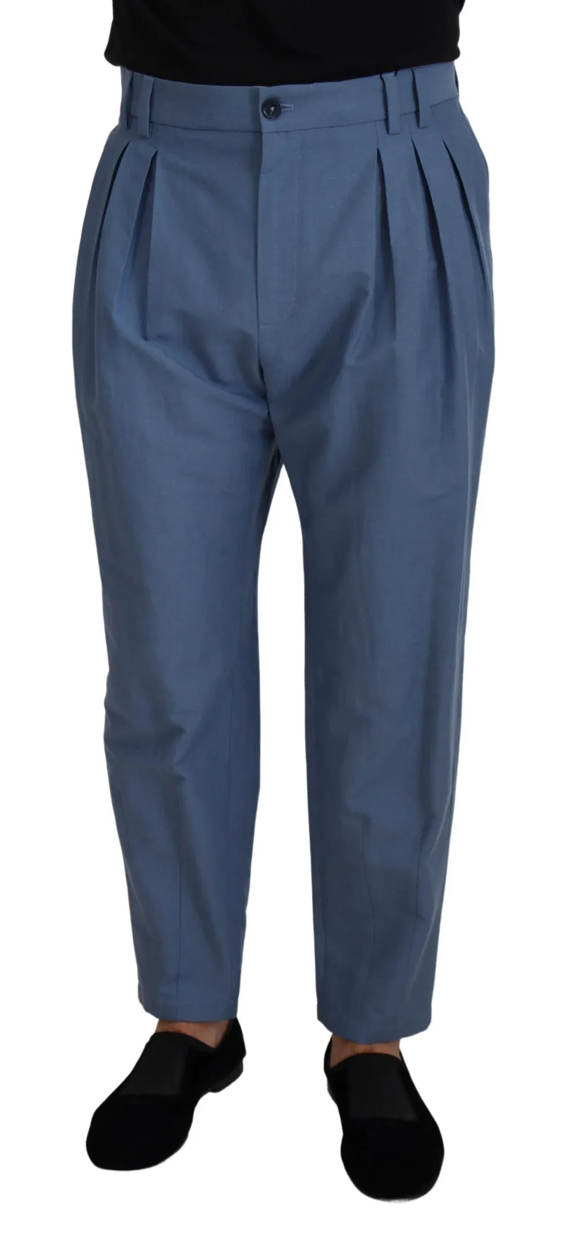 Linen-Cotton Blend Trousers