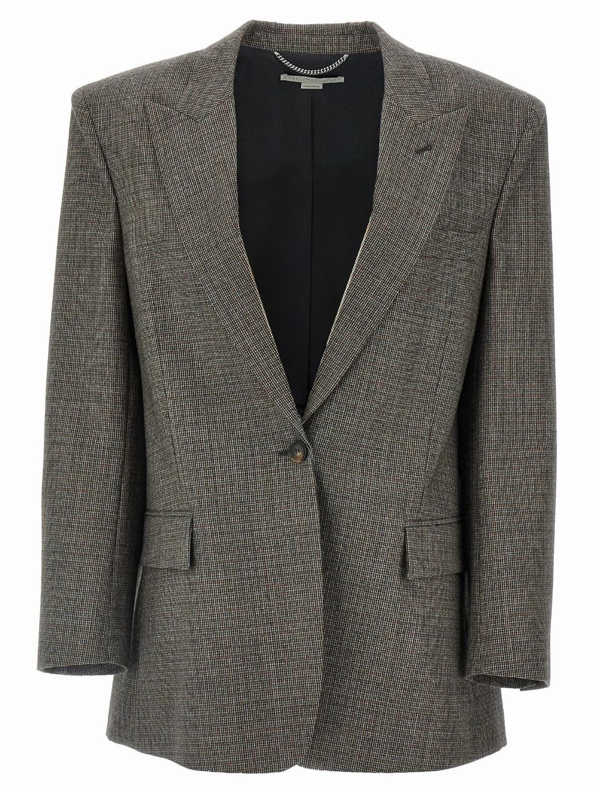 Wool Micro Houndstooth Blazer