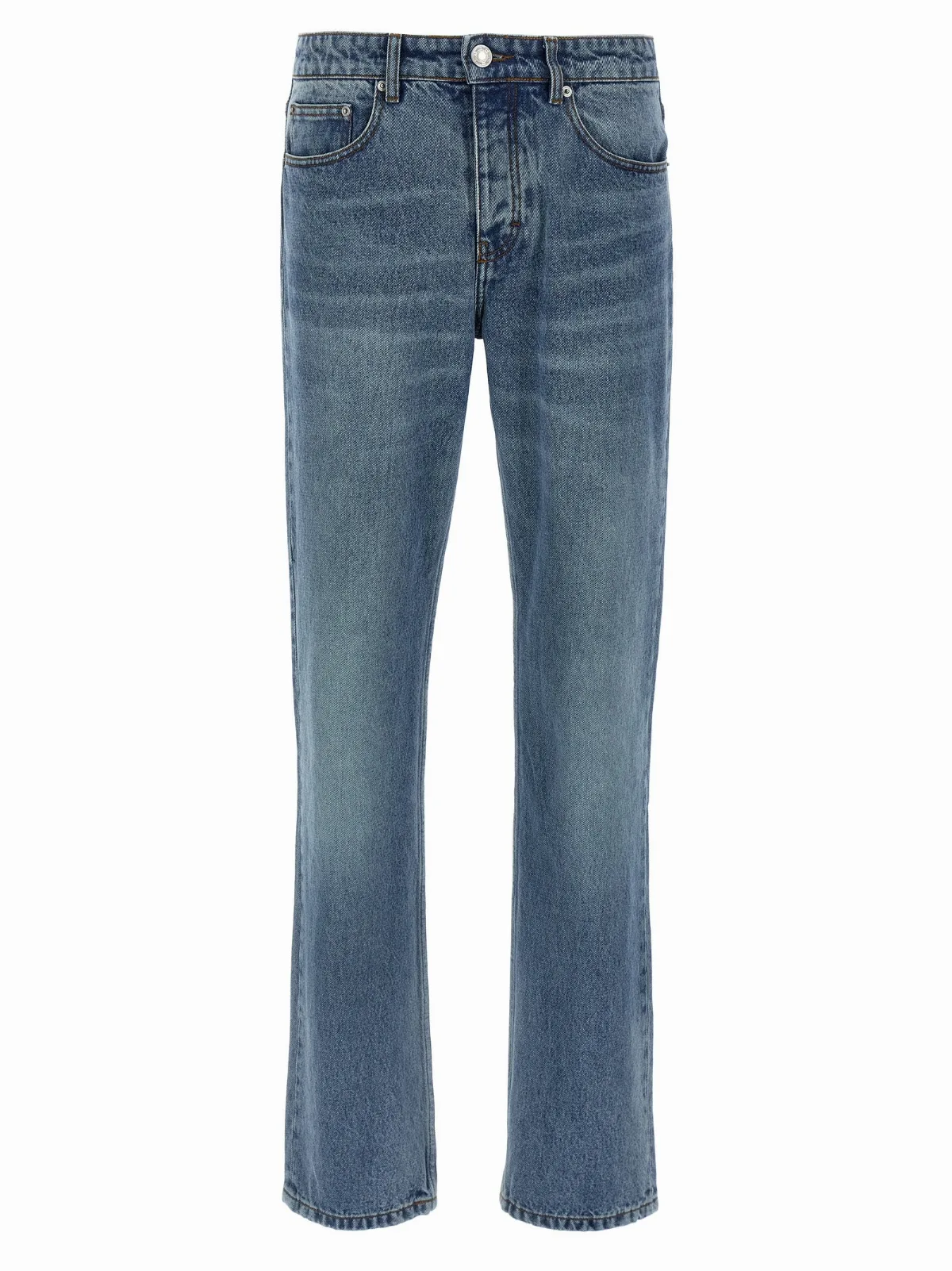 Straight-Leg Denim Jeans