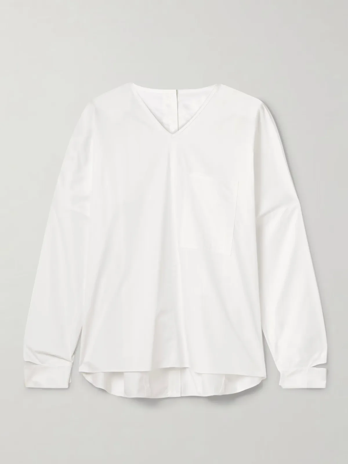 - Oversized Cutout Cotton-poplin Shirt -