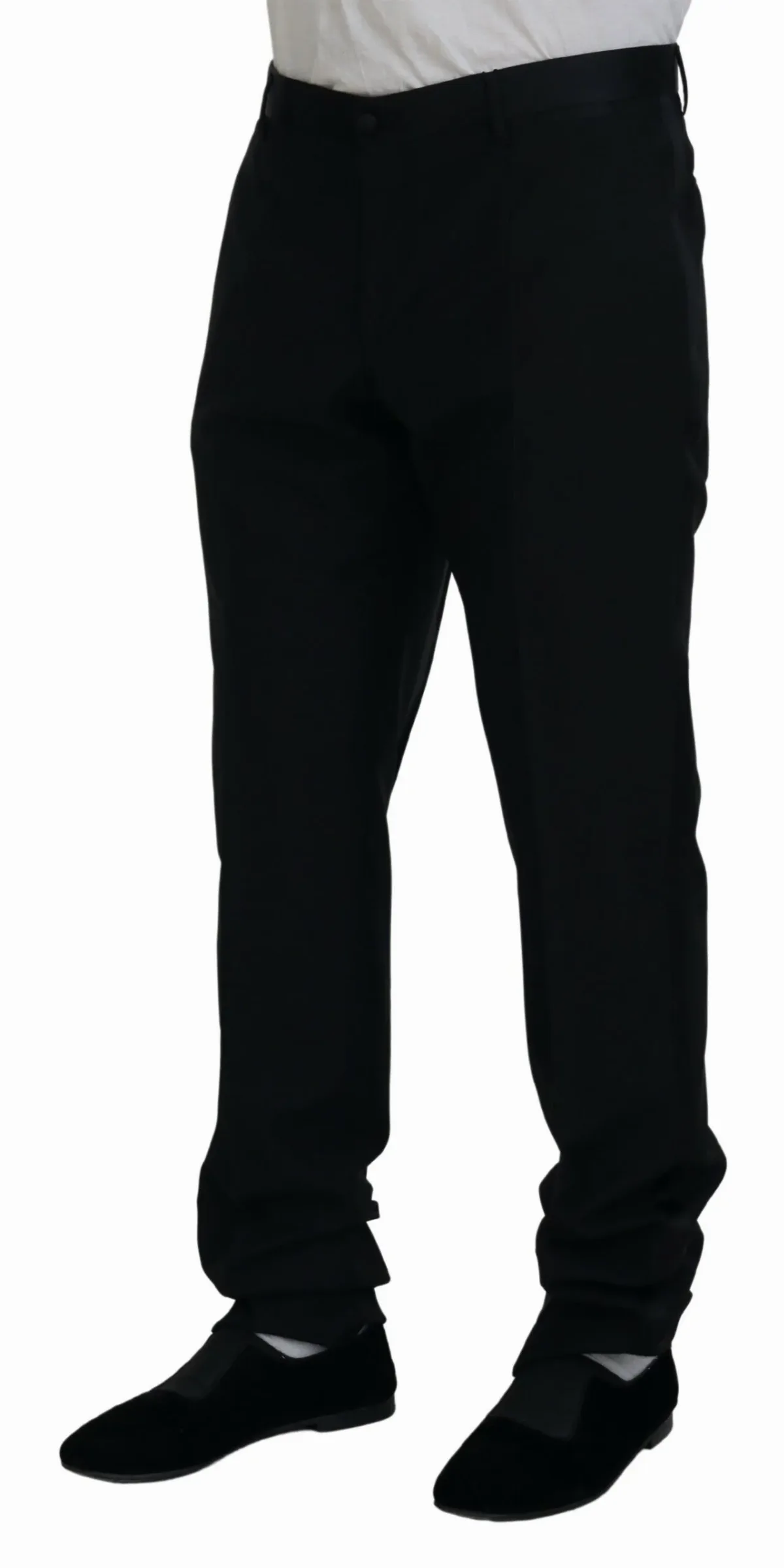 Wool-Silk Blend Trousers