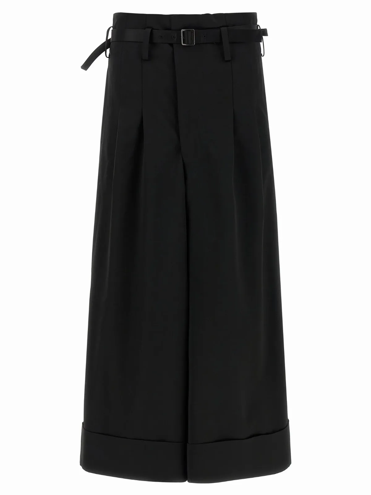 Wide-Flared Wool-Acetate Trousers