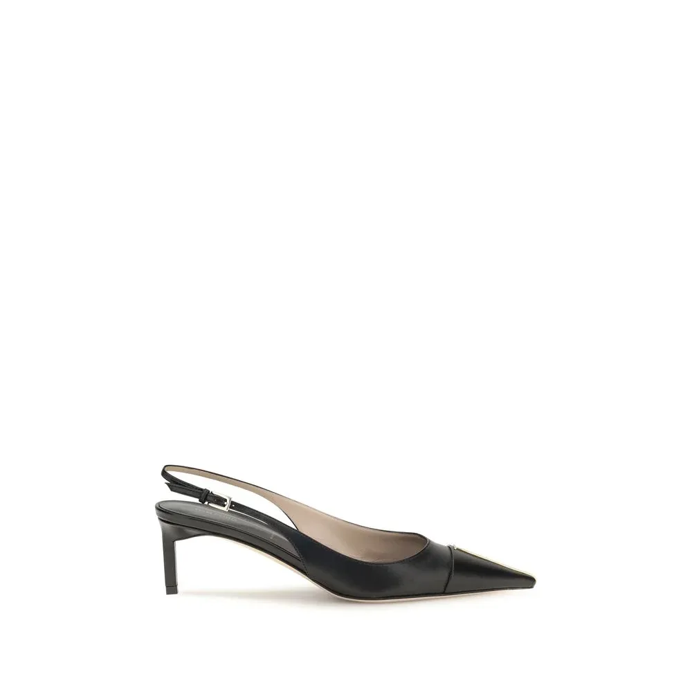 Calf Leather Slingback Heel