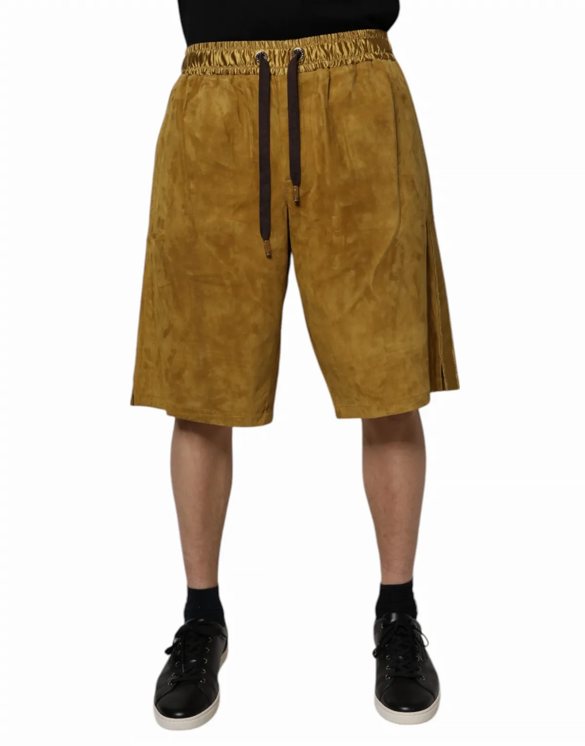 Lambskin Suede Bermuda Shorts