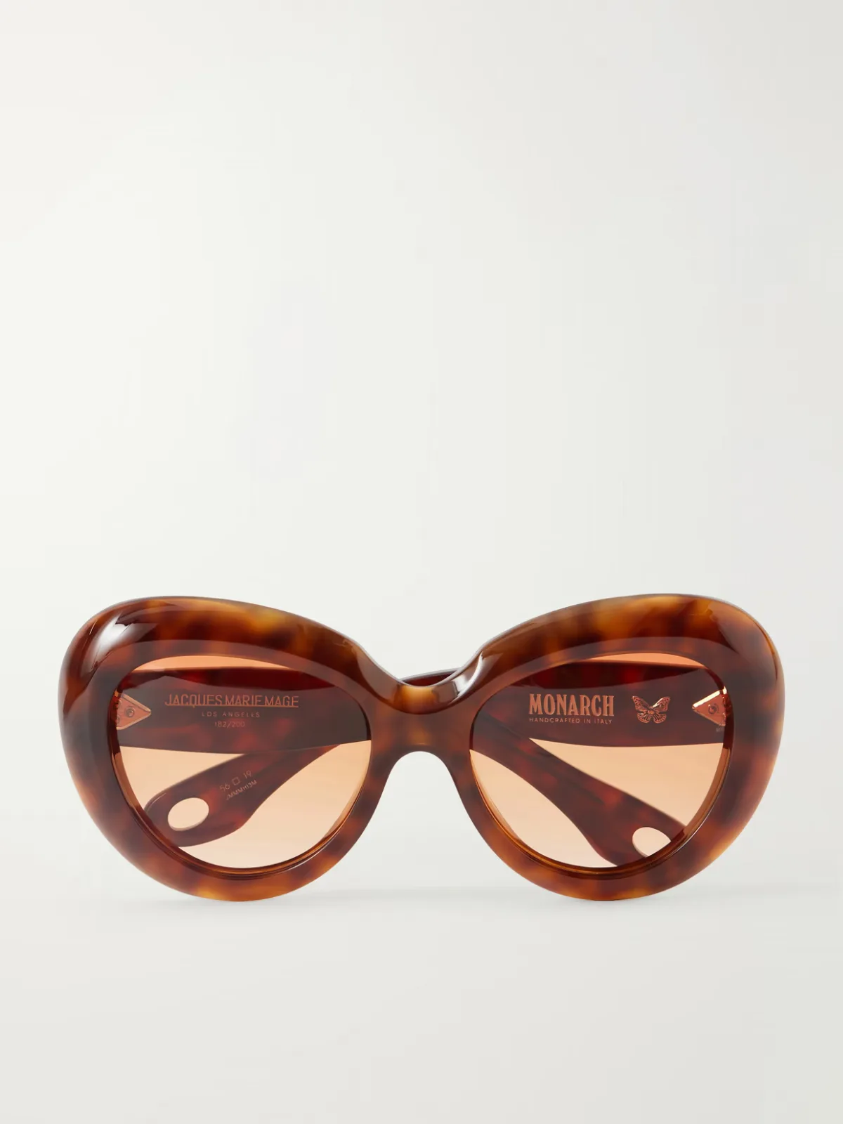 - Monarch Round-frame Tortoiseshell Acetate Sunglasses -