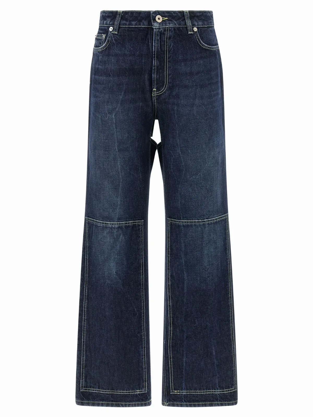 Wide-Leg Cut-Out Denim Jeans