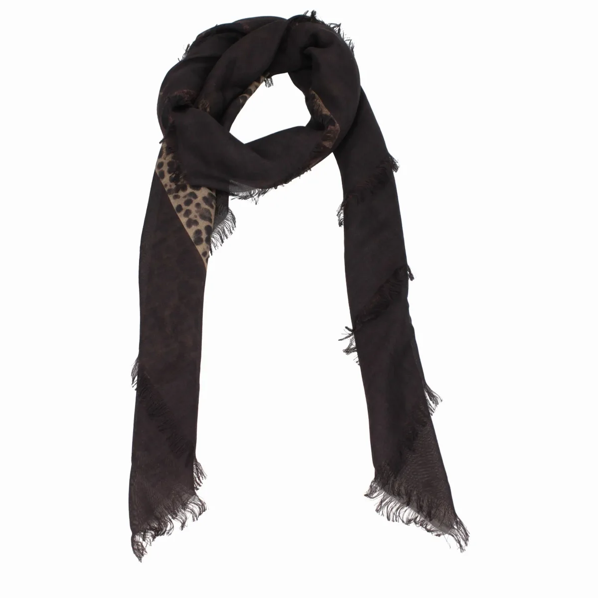 Leopard-Print Cashmere Scarf