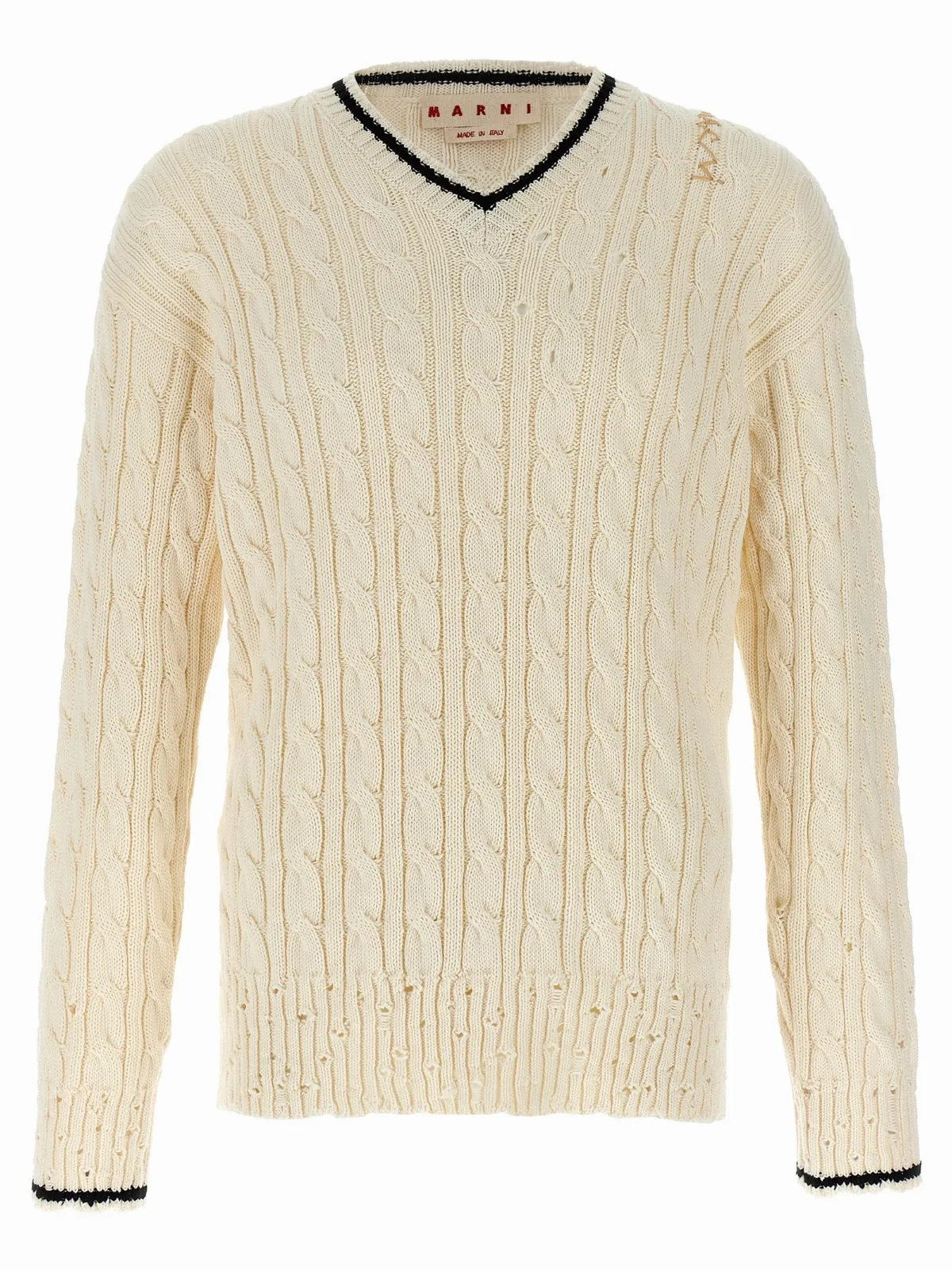 Cable-Knit Cotton Sweater