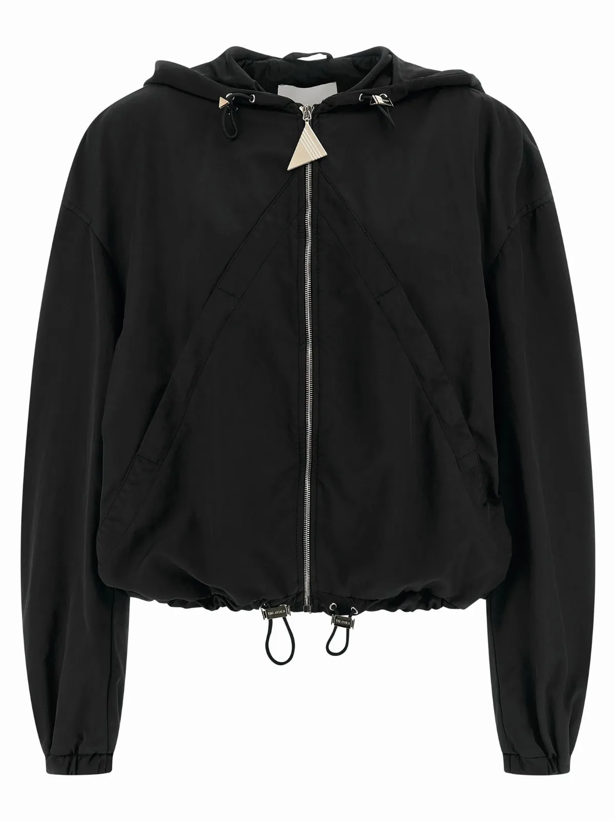 Nylon Hooded Bomber Jacket