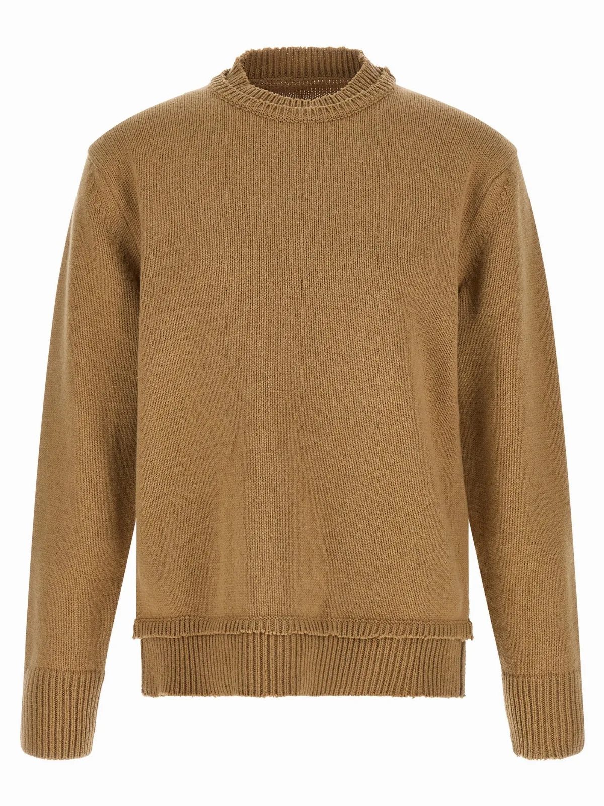 Wool-Blend Crew Neck Sweater