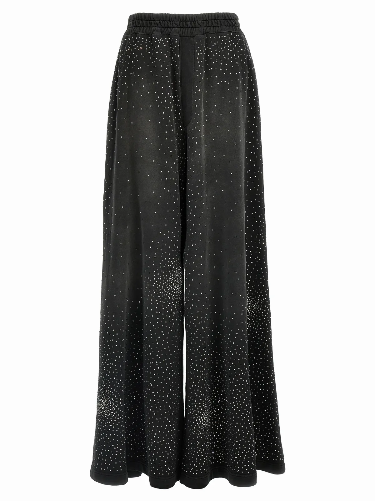 Rhinestone-Embellished Cotton Joggers