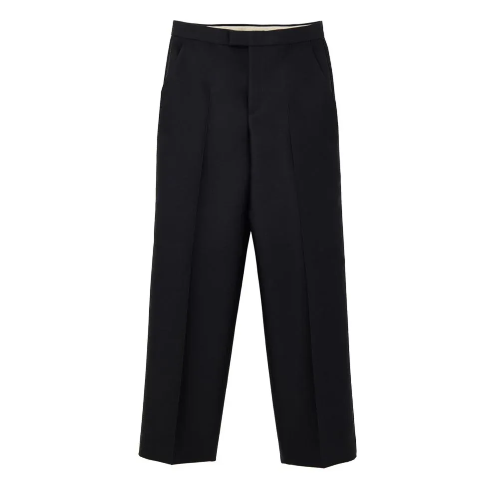 Wool-Silk Tailored Trousers