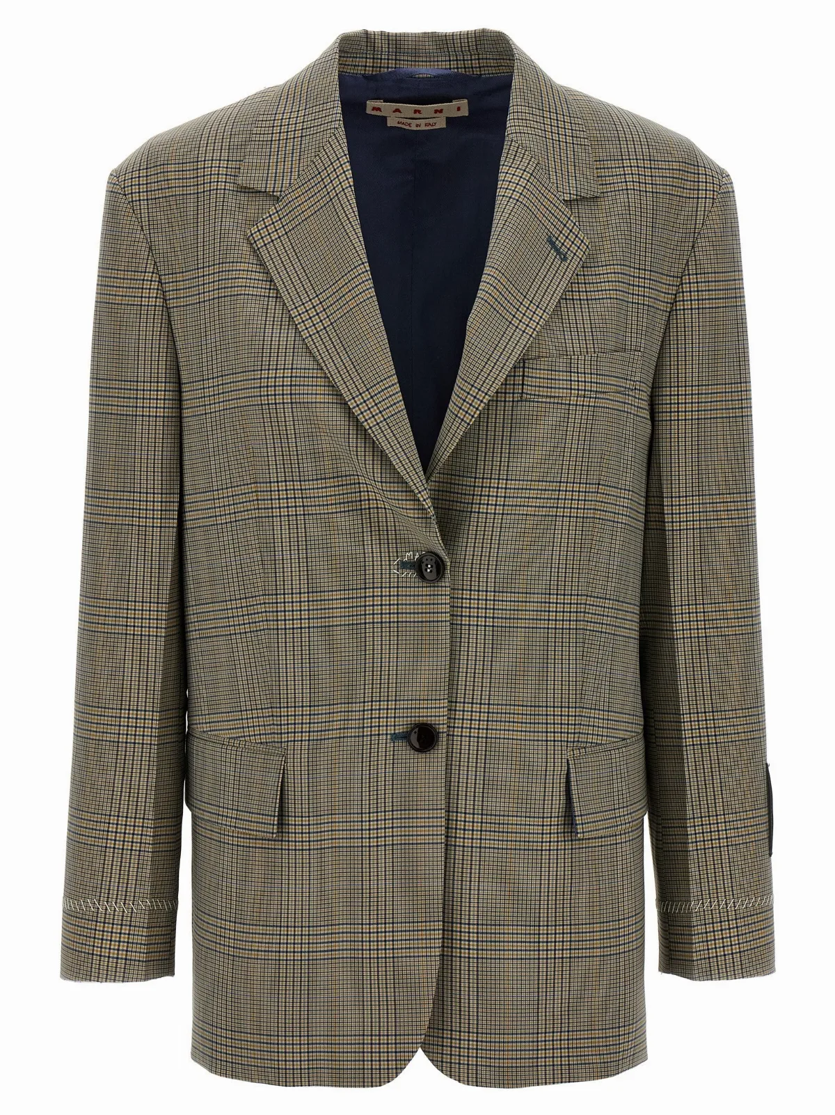 Prince of Wales Check Wool Blazer