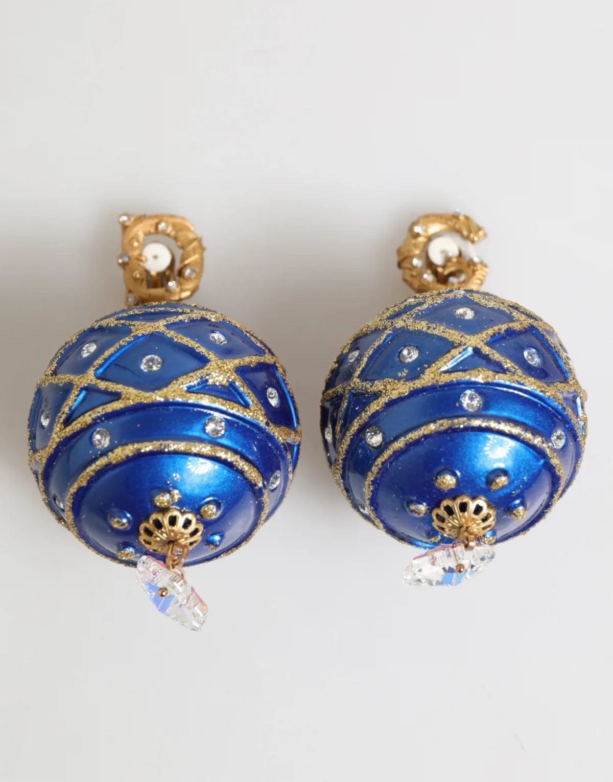 Christmas Ball Crystal Drop Clip-On Earrings by Dolce & Gabbana