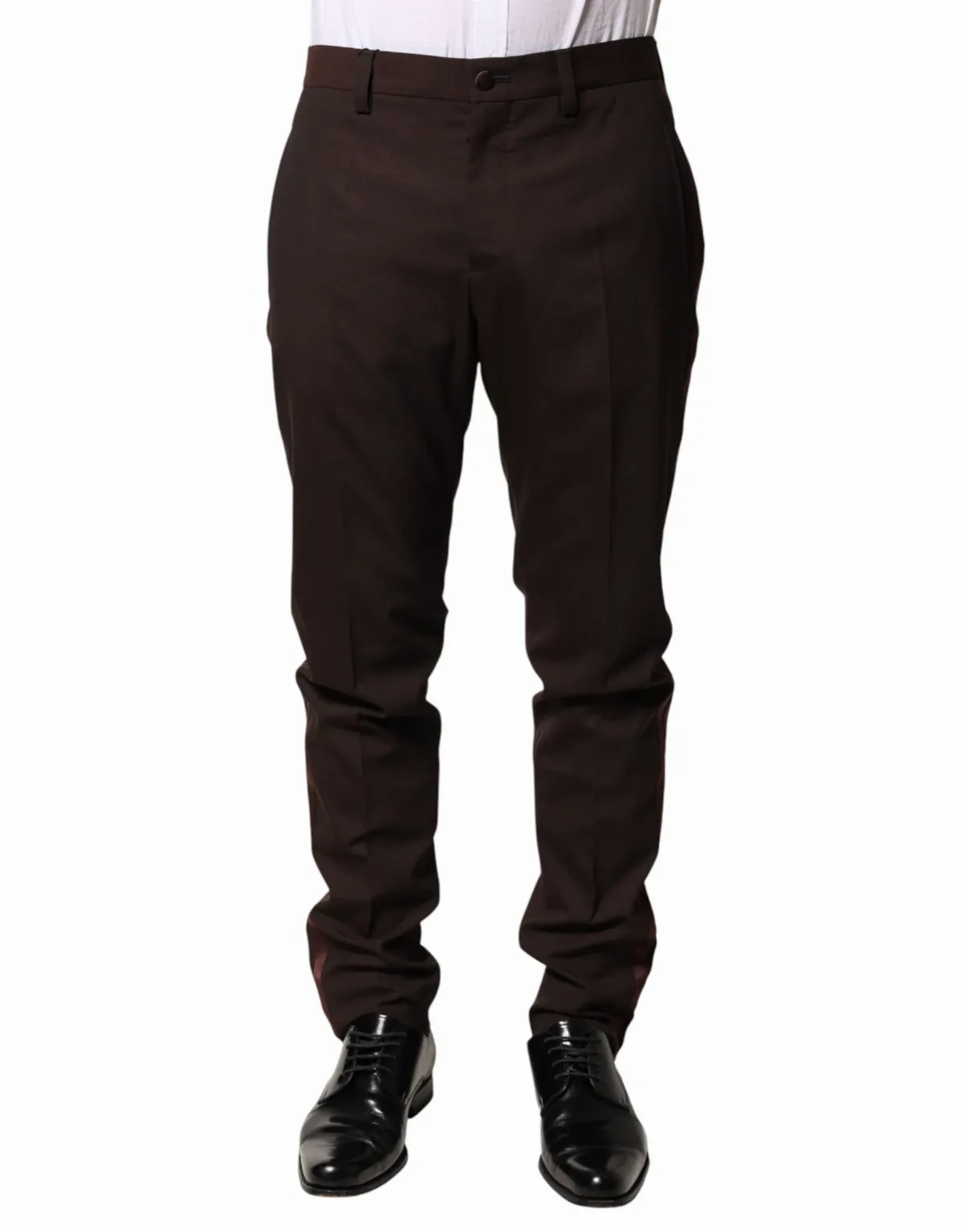 Wool-Blend Formal Trousers