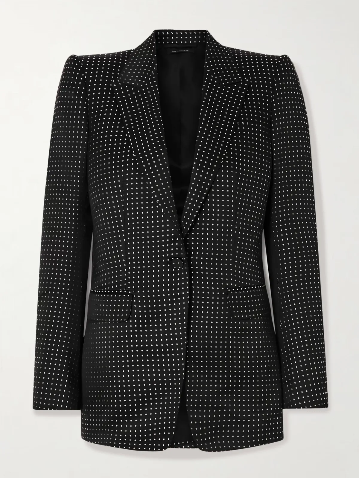 - Polka-dot Duchesse Silk-jacquard Blazer -