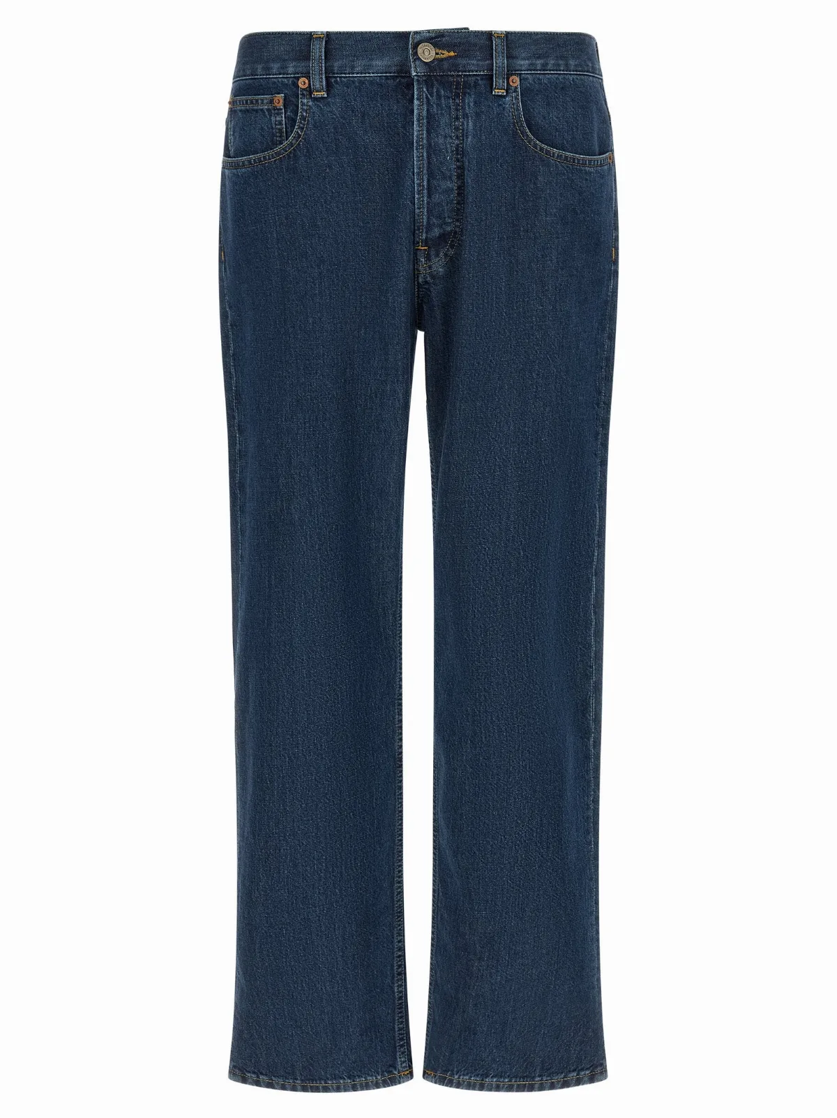 Cotton Straight-Leg Jeans
