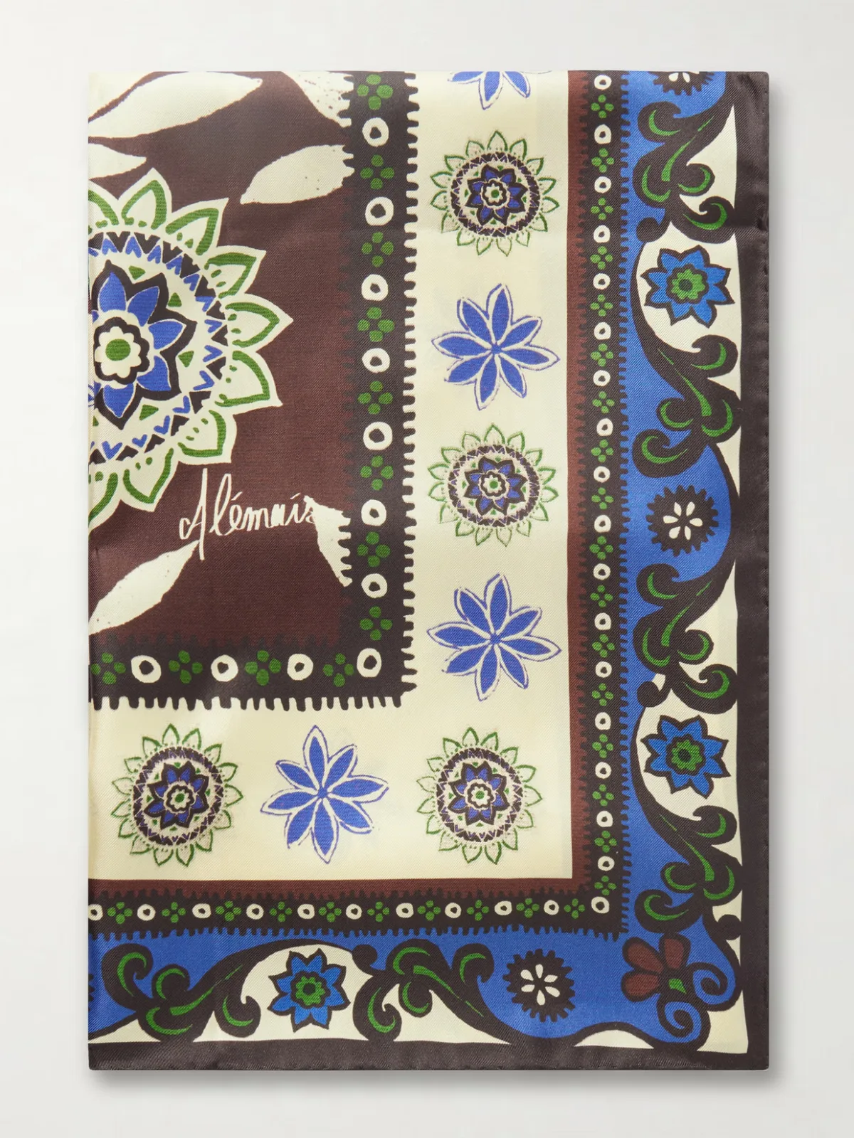 - Jasper Printed Silk-twill Scarf -