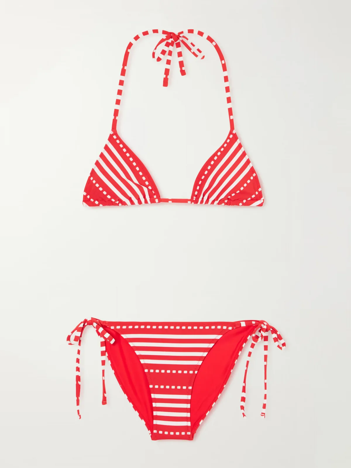 - Malia Striped Triangle Bikini Top -