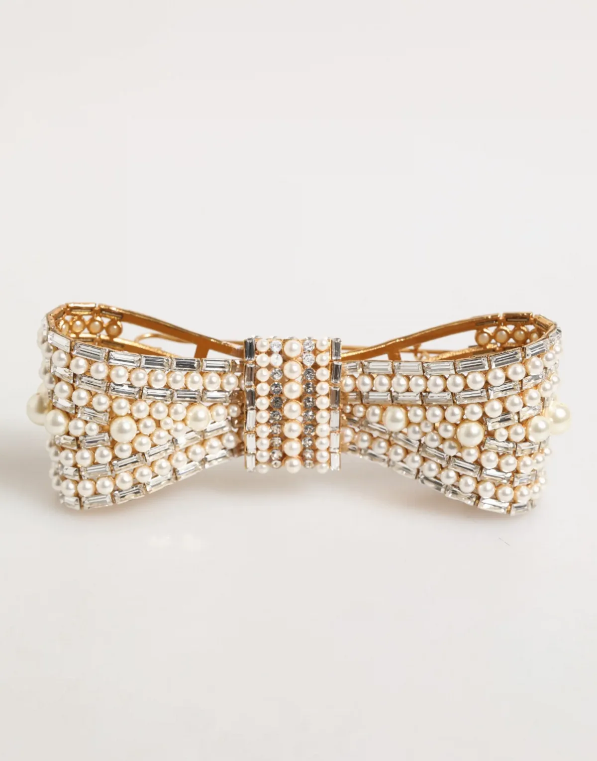 Brass Glas Crystal Faux Pearl Embellished Brooch Real Glass Accessory