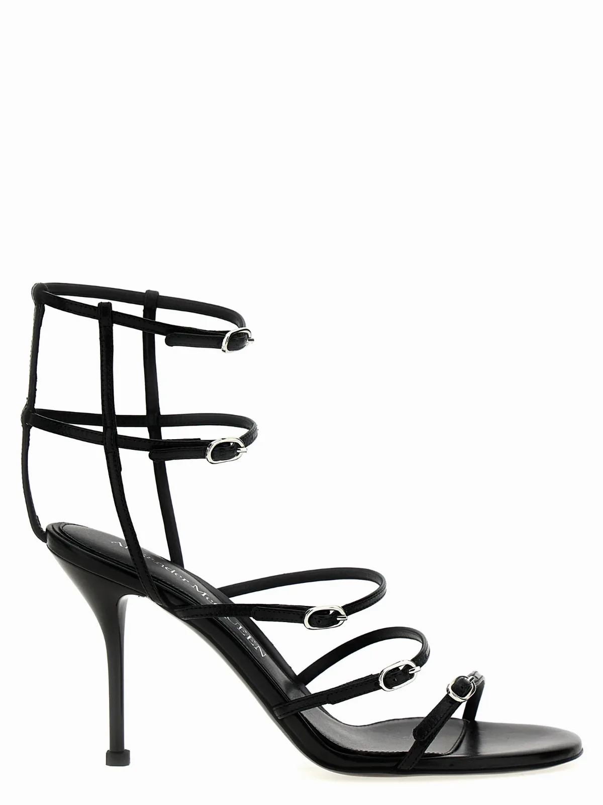 Lacquered Stiletto Heel Sandal