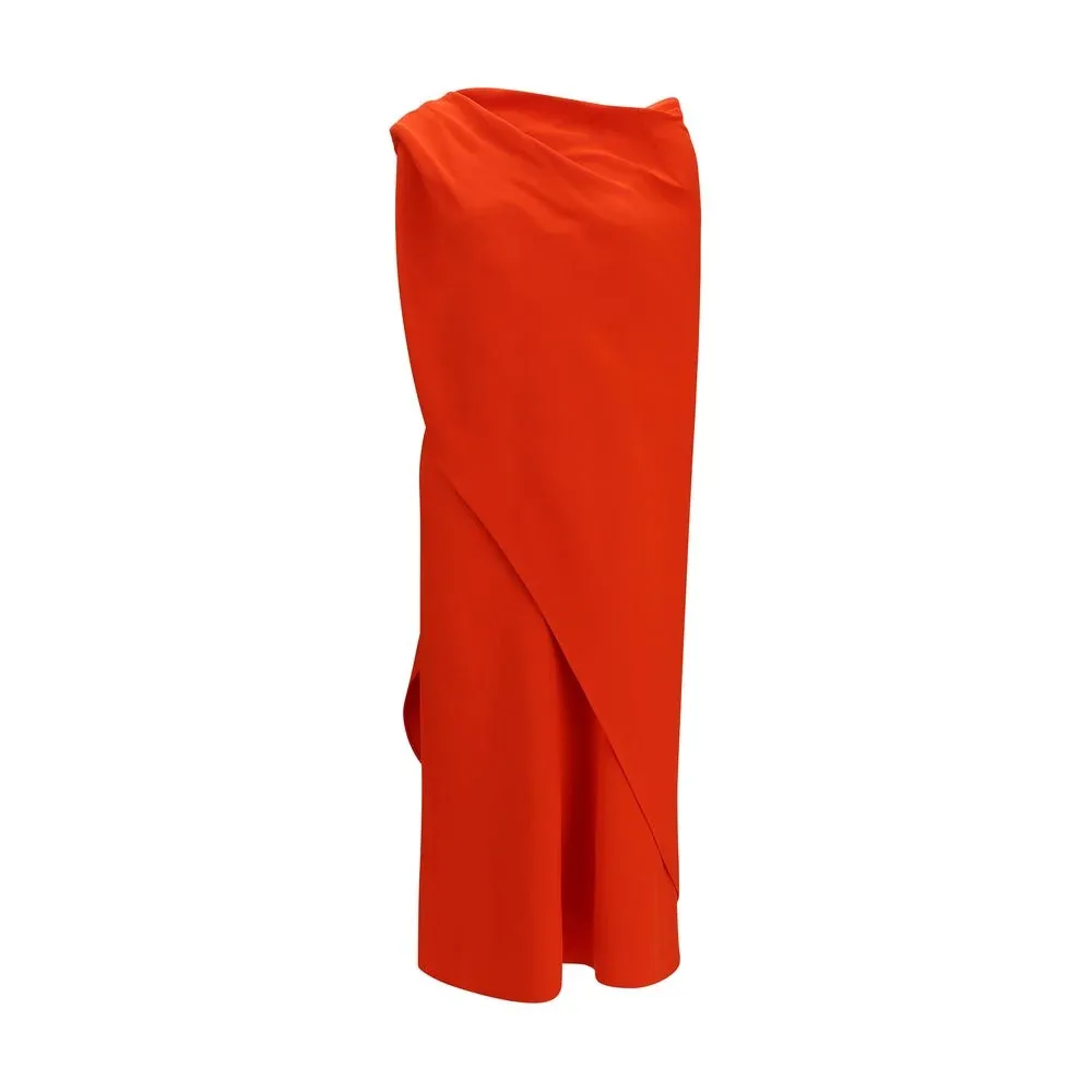 Draped Silk Dress