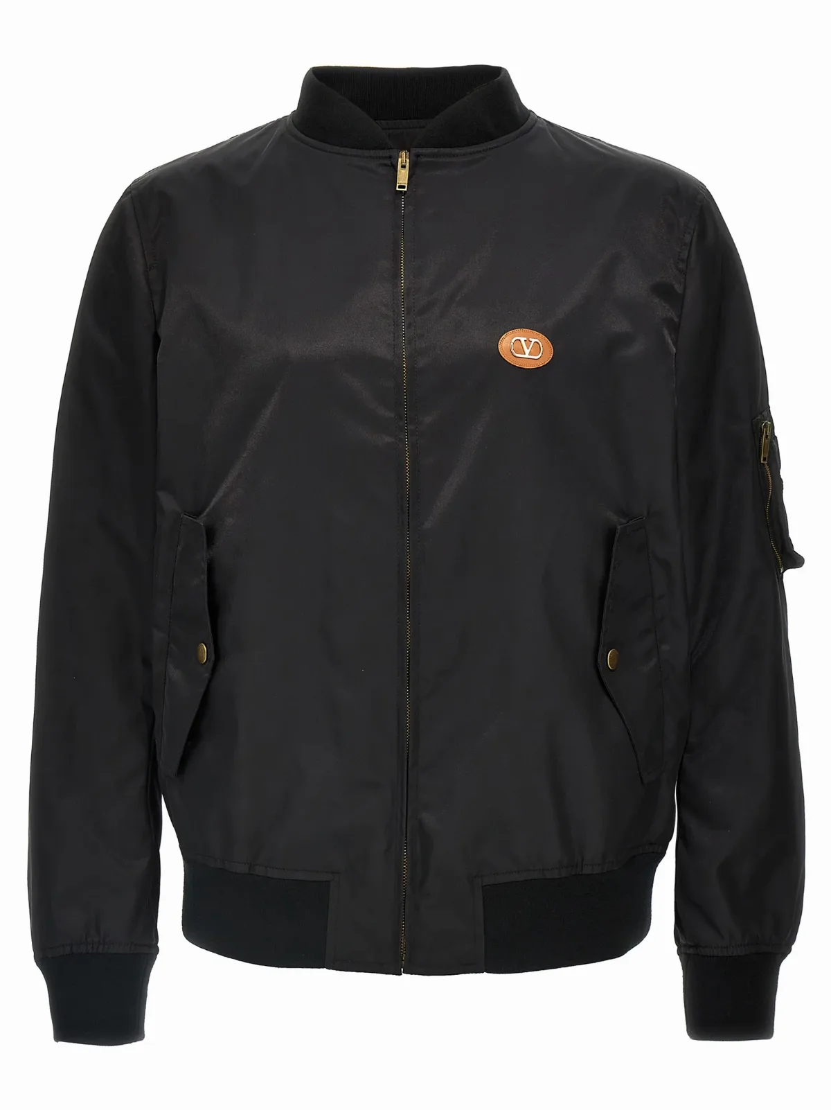 Logo-Patched Polyamide Bomber Jacket