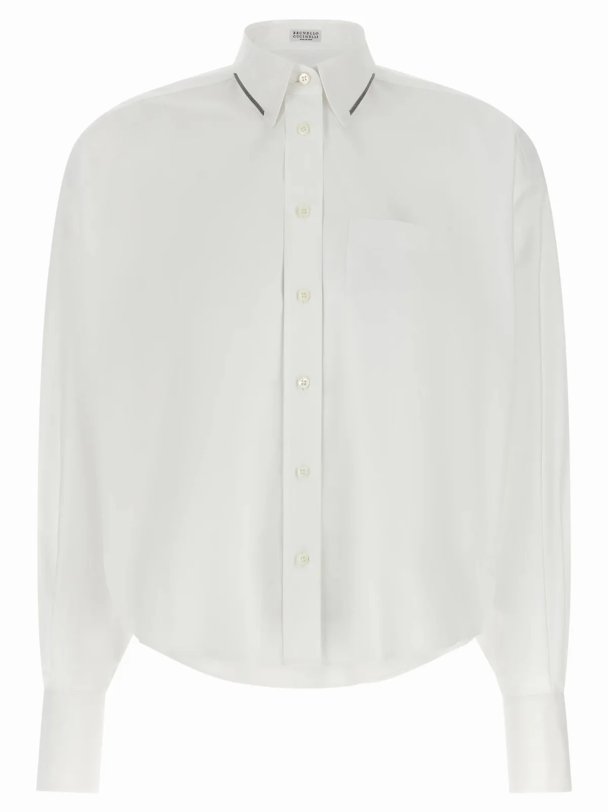 Pointed Collar Cotton Shirt