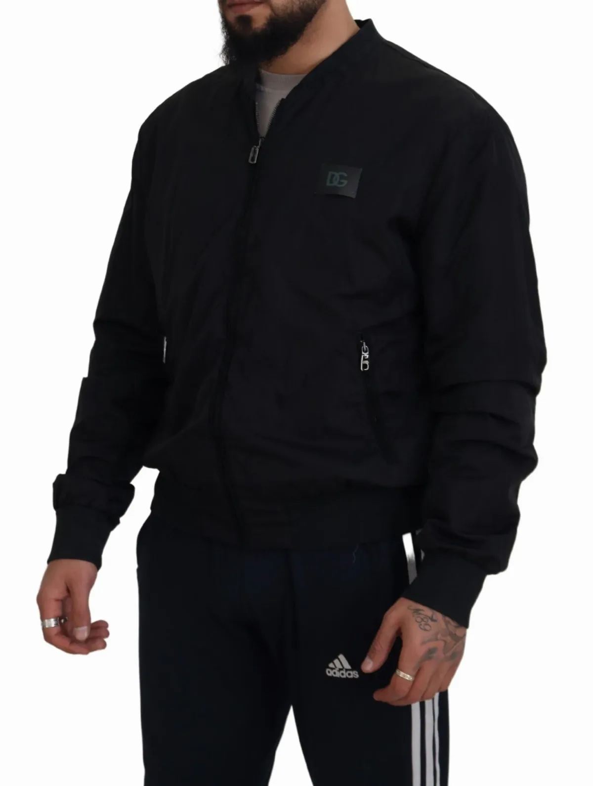Nylon Logo Bomber Jacket