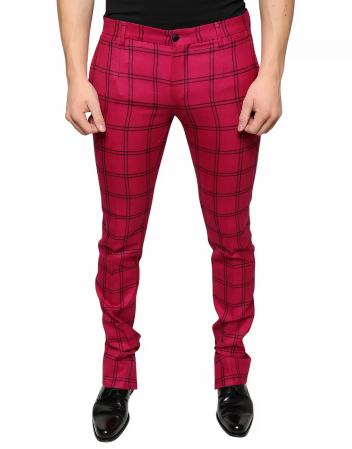 Checkered Wool Trousers