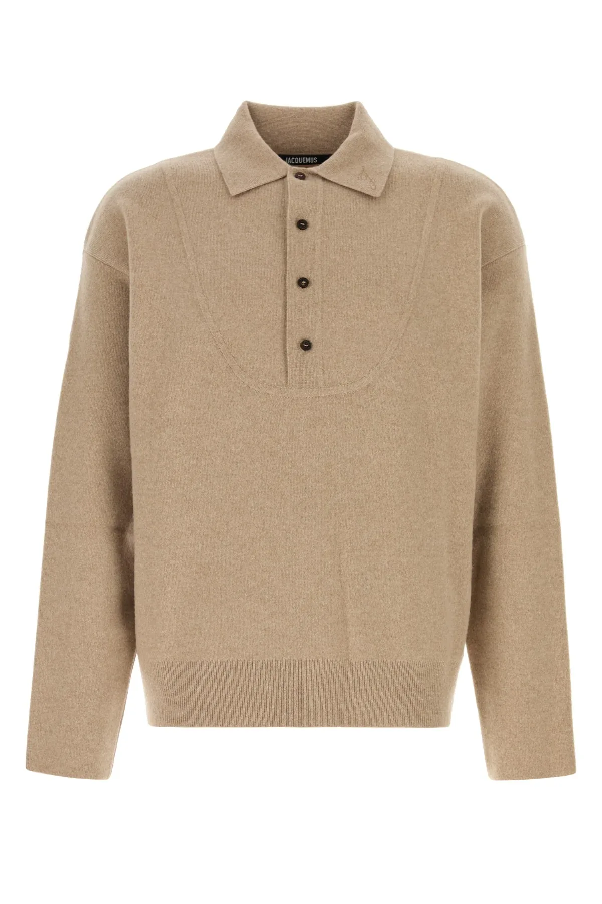 Merino Wool and Cashmere Polo Sweater