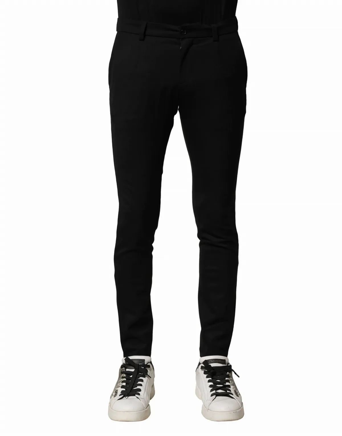 Wool Blend Skinny Trousers