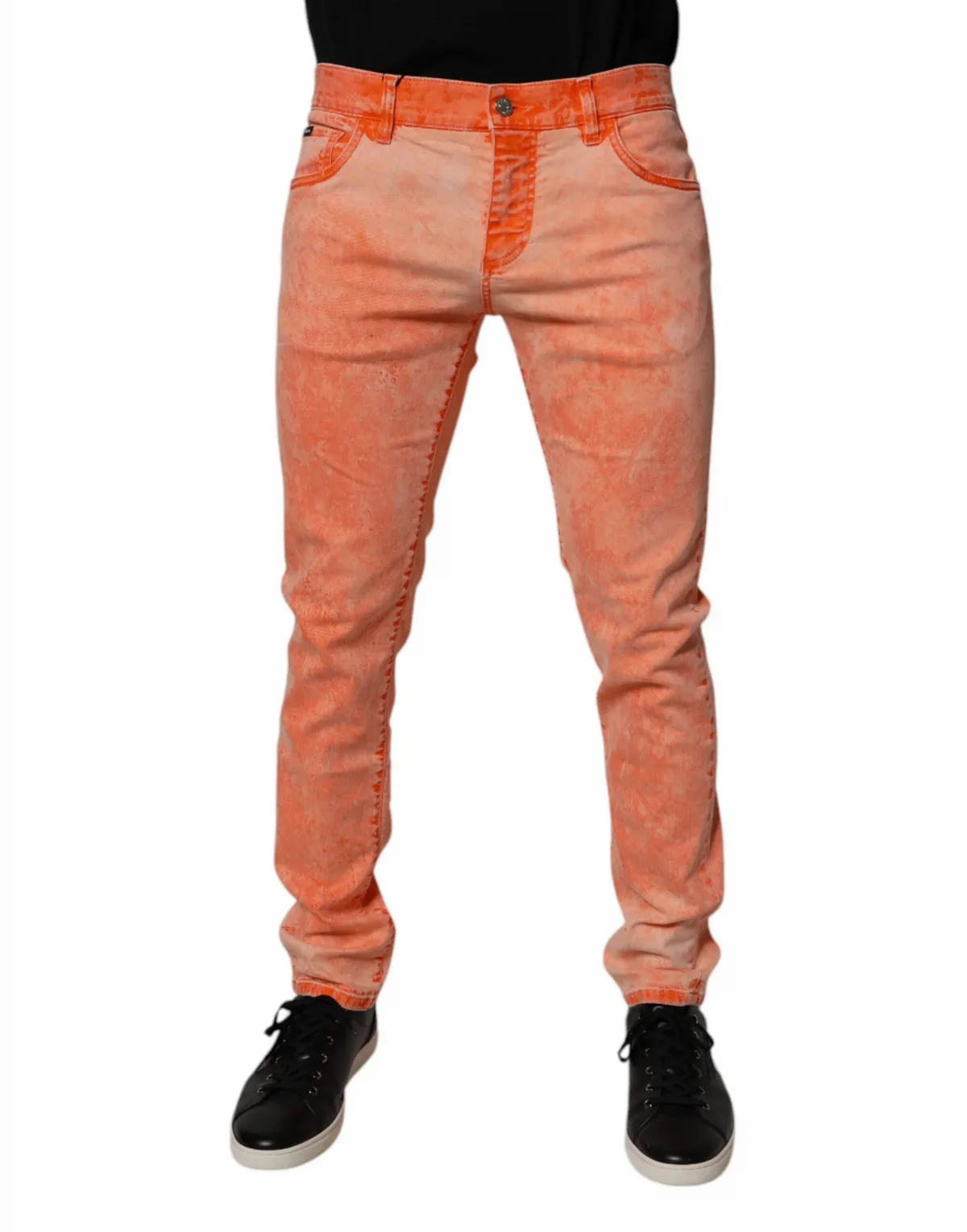 Tie-Dye Cotton Skinny Jeans