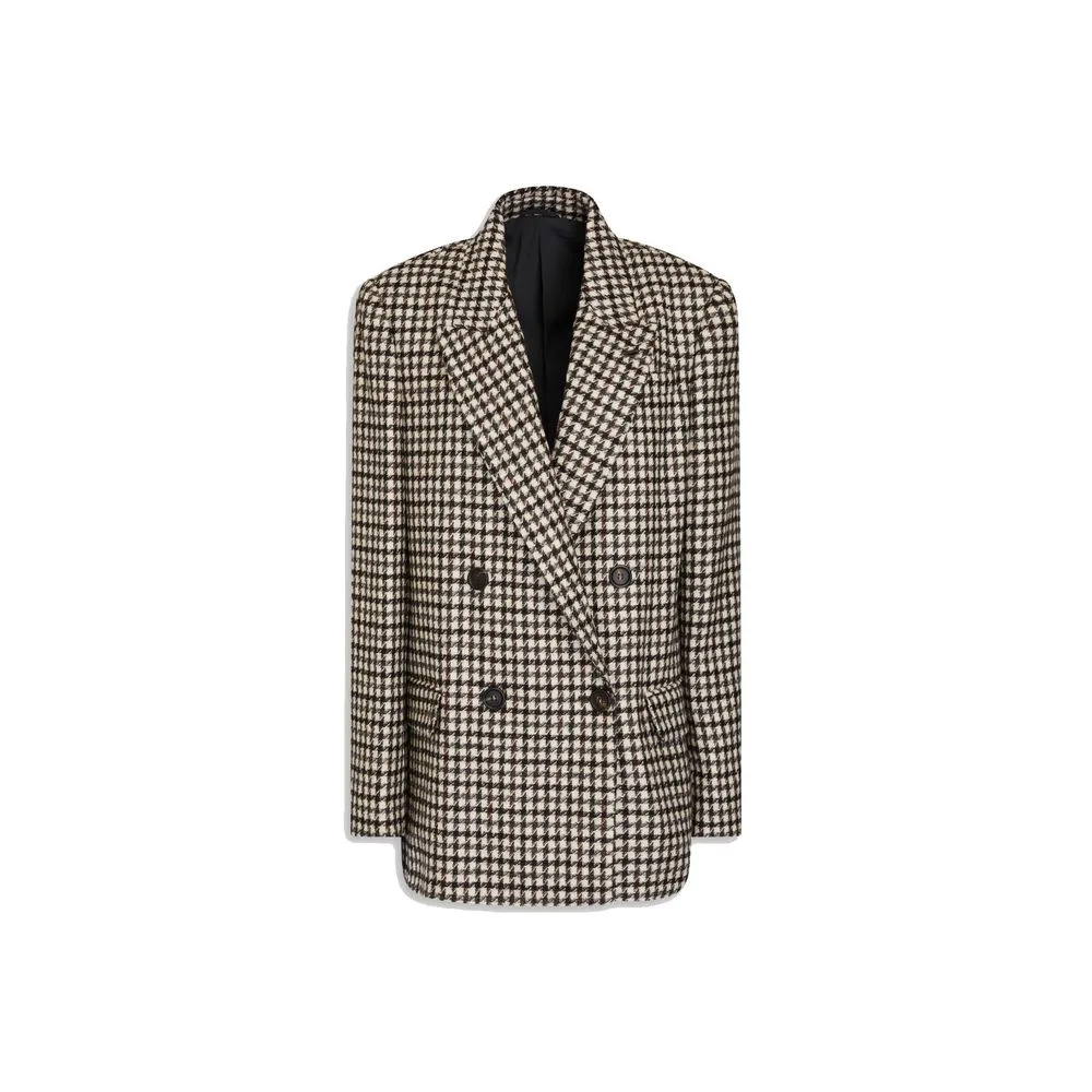 Houndstooth Wool Blazer