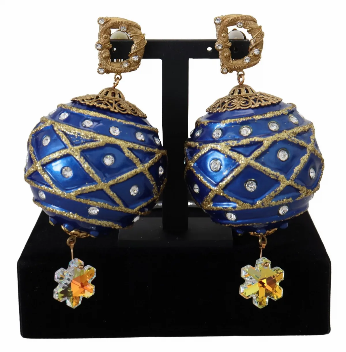 Christmas Ball Crystal Clip-On Earrings by Dolce & Gabbana