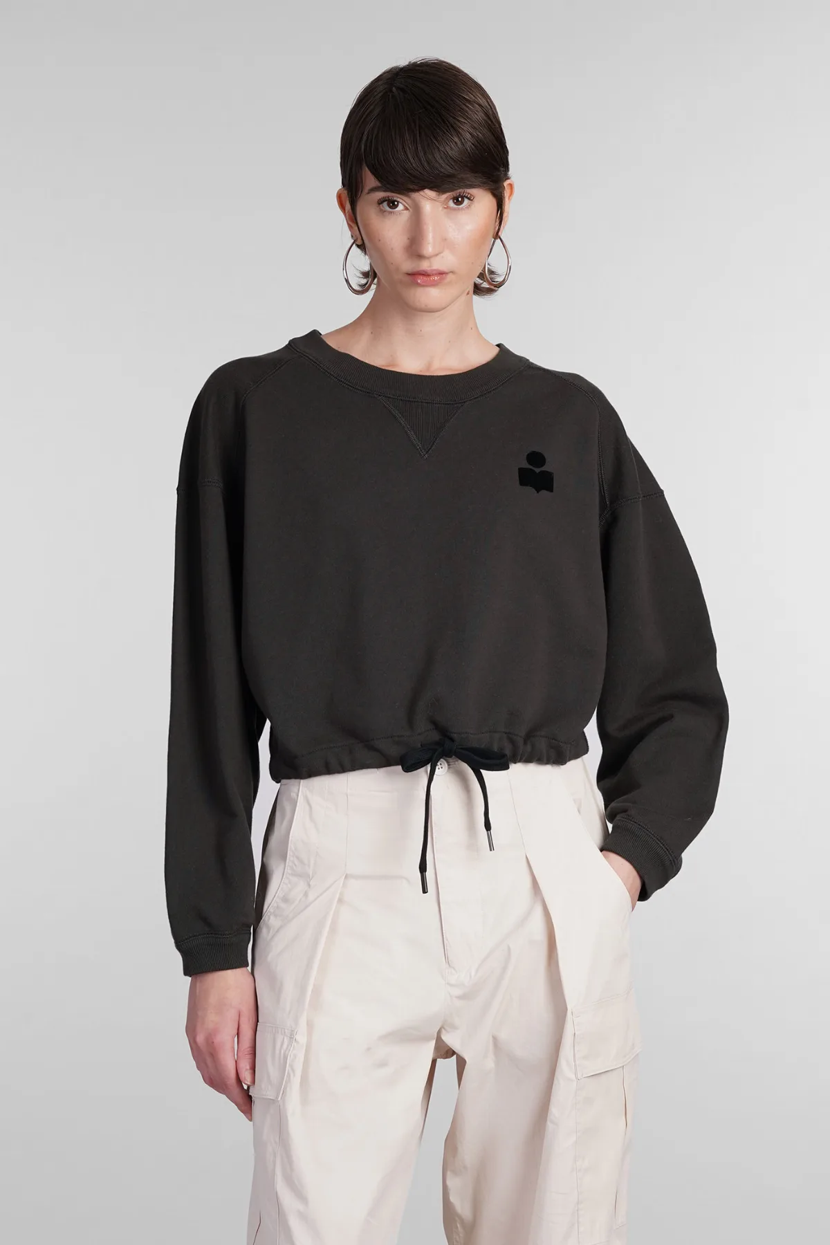 Margo Sweatshirt In Grey Cotton by Marant Étoile