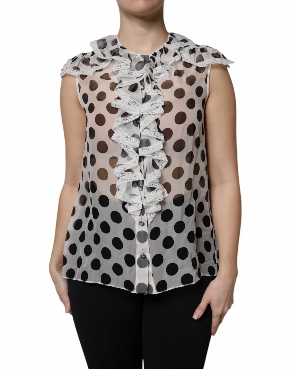 Polka Dot Silk Blouse