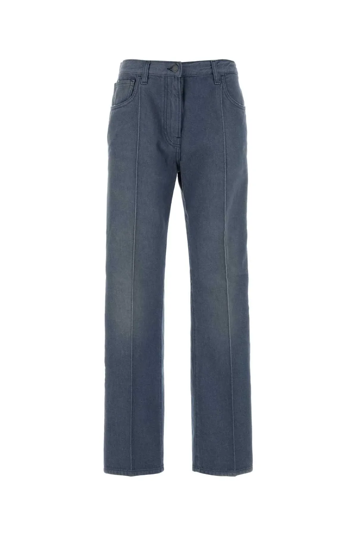 Straight-Leg Denim Jeans