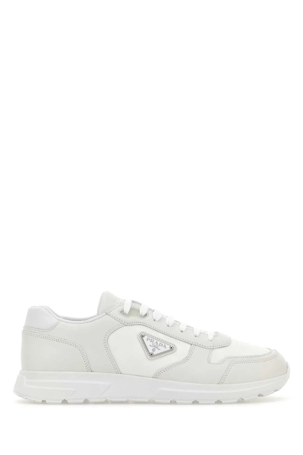 Leather and Fabric Sneakers