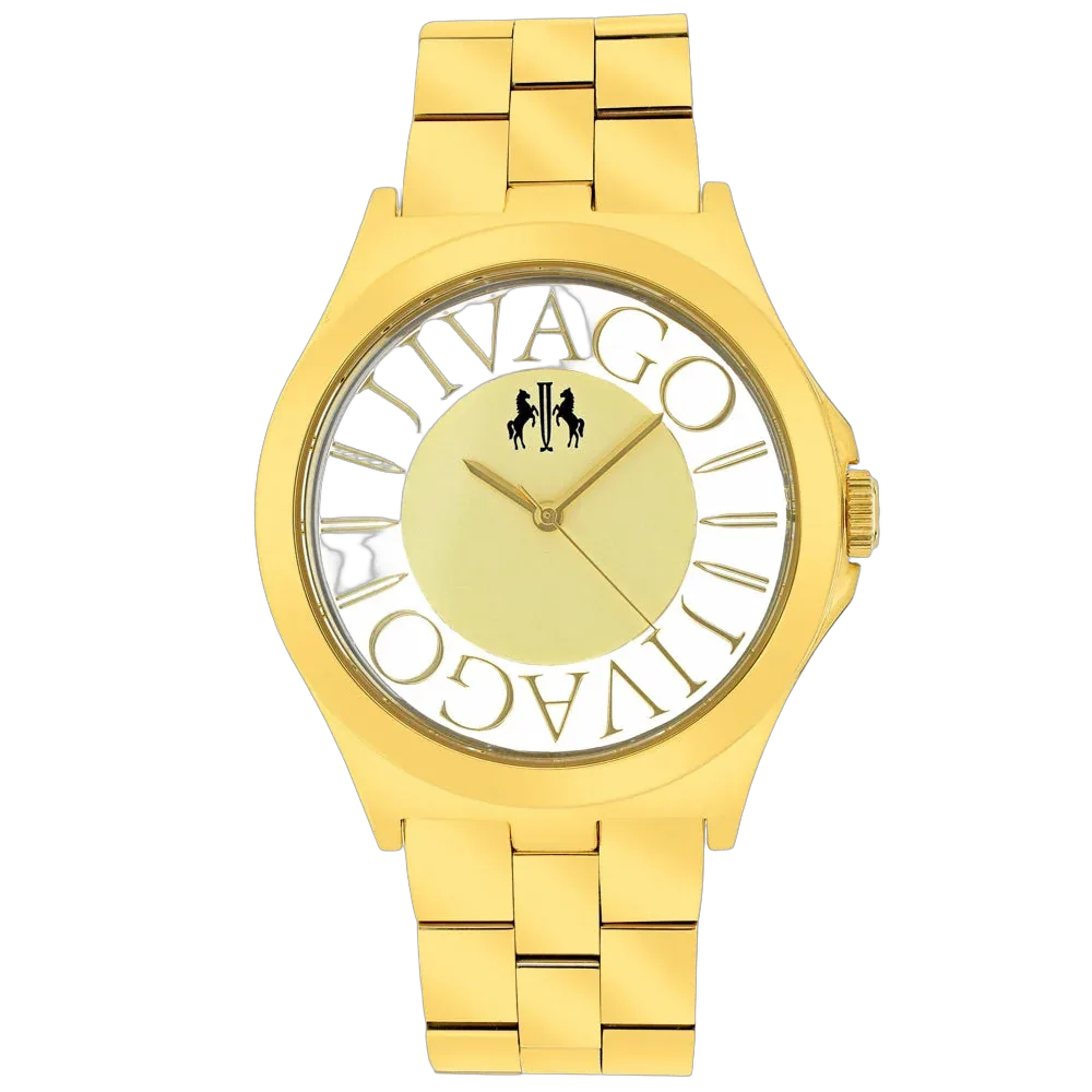 Gold-Tone Dial Watch by Jivago
