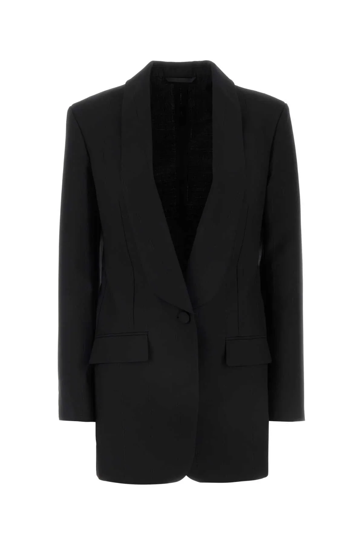 Stretch Wool Blend Blazer