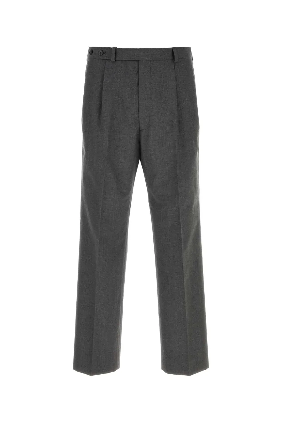 Virgin Wool Blend Trousers by Prada