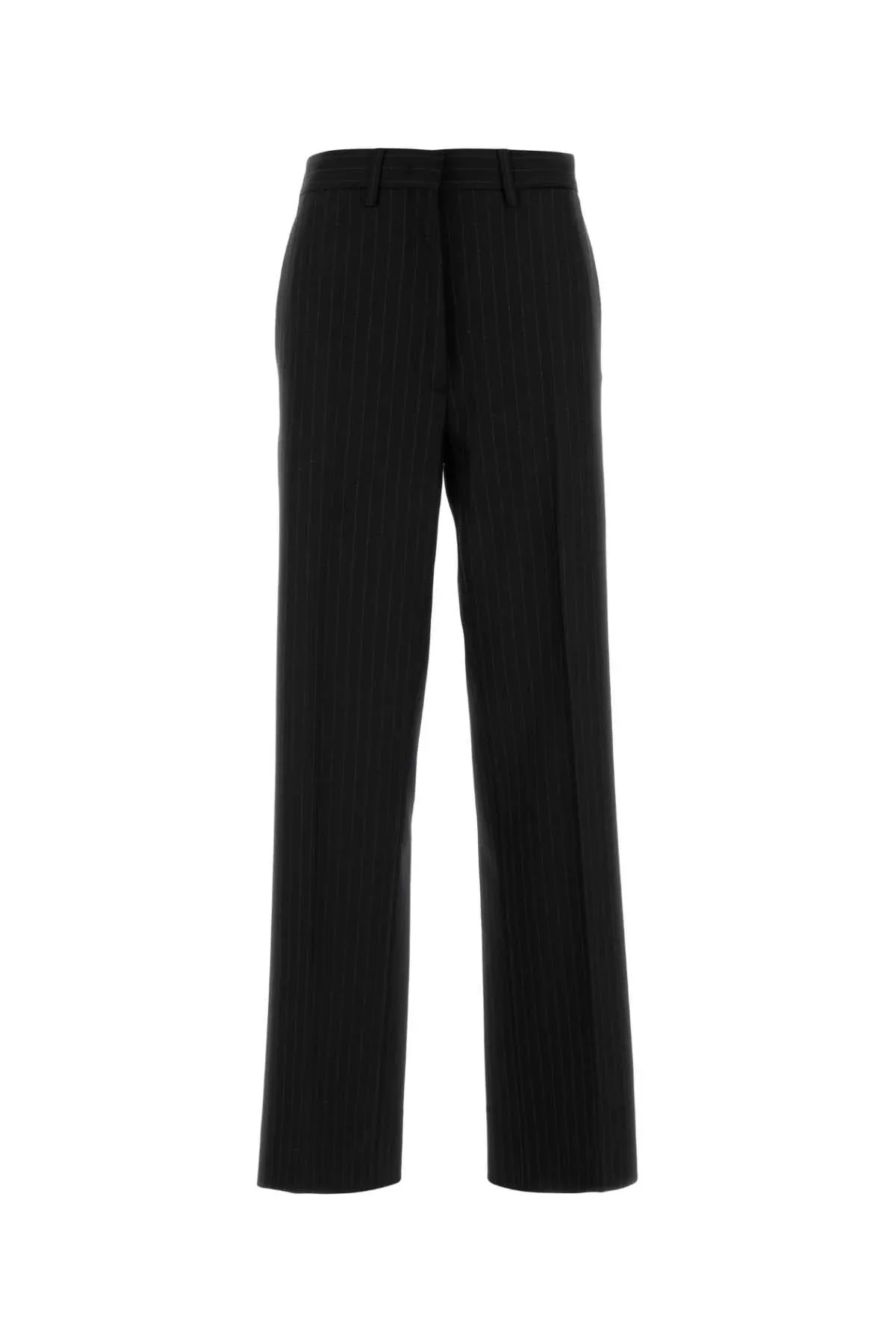 Embroidered Stretch Wool Trousers