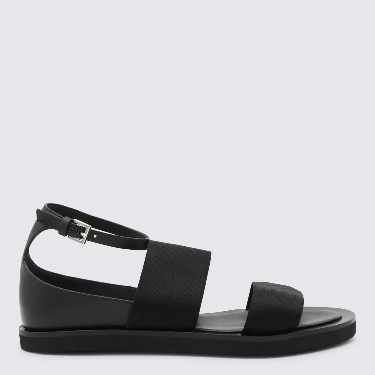 Black Leather Masoncia Sandals