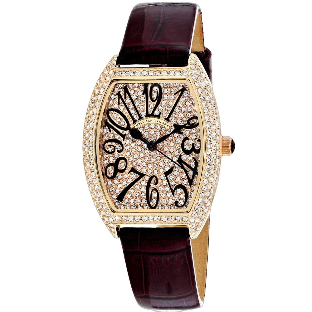 Christian Van Sant Crystal-Embellished Watch