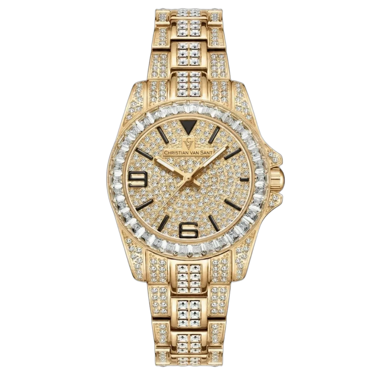 Christian Van Sant Crystal-Paved Watch